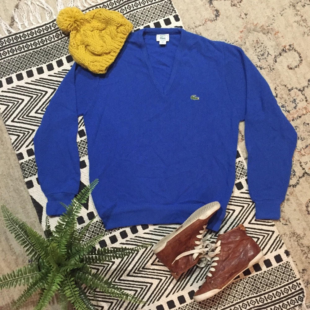 VINTAGE IZOD Lacoste V-Neck Sweater